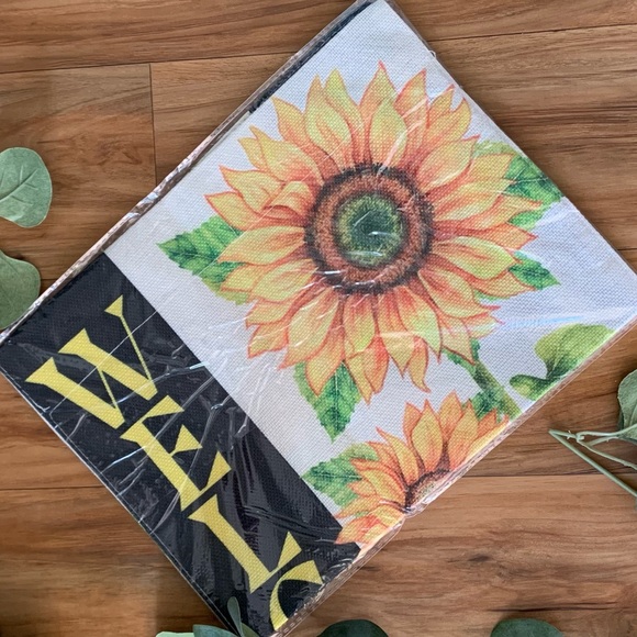~🌻Welcome Spring Summer Burlap Garden Flag Sunflower~ - Picture 6 of 6